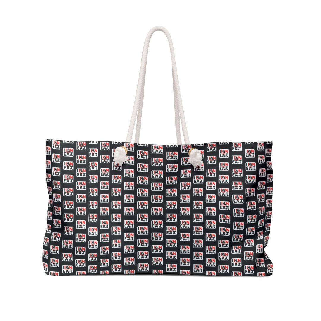 I Kan Eat LOGO, Stylish Weekender Bag for Travel, Gym, Weekend Getaways, Tote, Overnight Bag, Travel Accessory