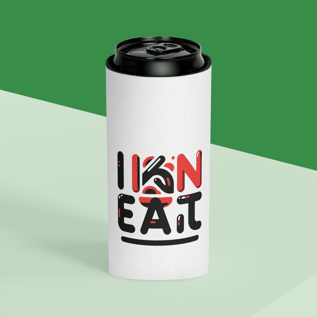 I Kan Eat, Funny Can Cooler, Perfect Gift for BBQs, Parties, Birthdays, I Kan Eat Design, Drink Insulator, Summer Vibes