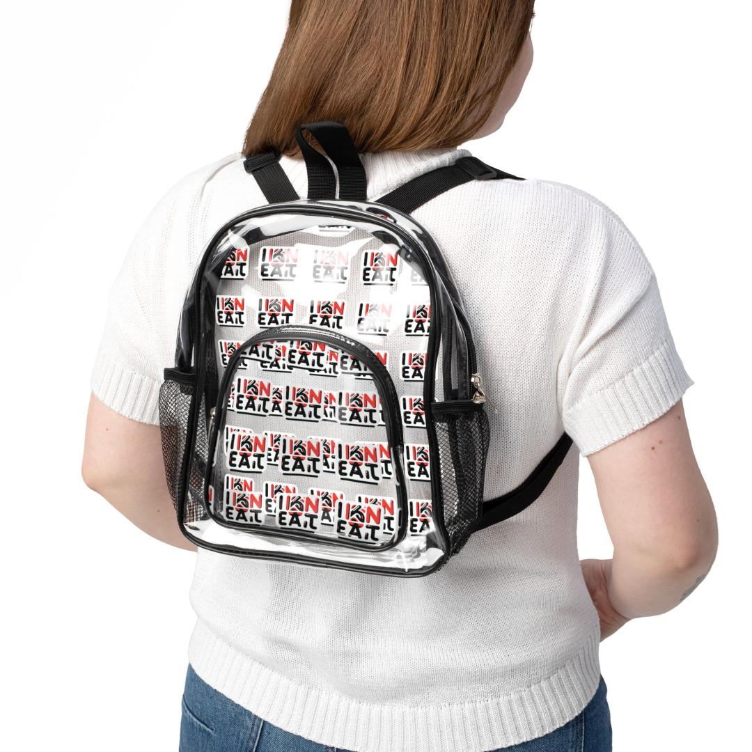 I Kan Eat, Clear Stadium Backpack, Clear Backpack, Game Day Bag, Concert Backpack, Festival Bag, Sports Event Carrier