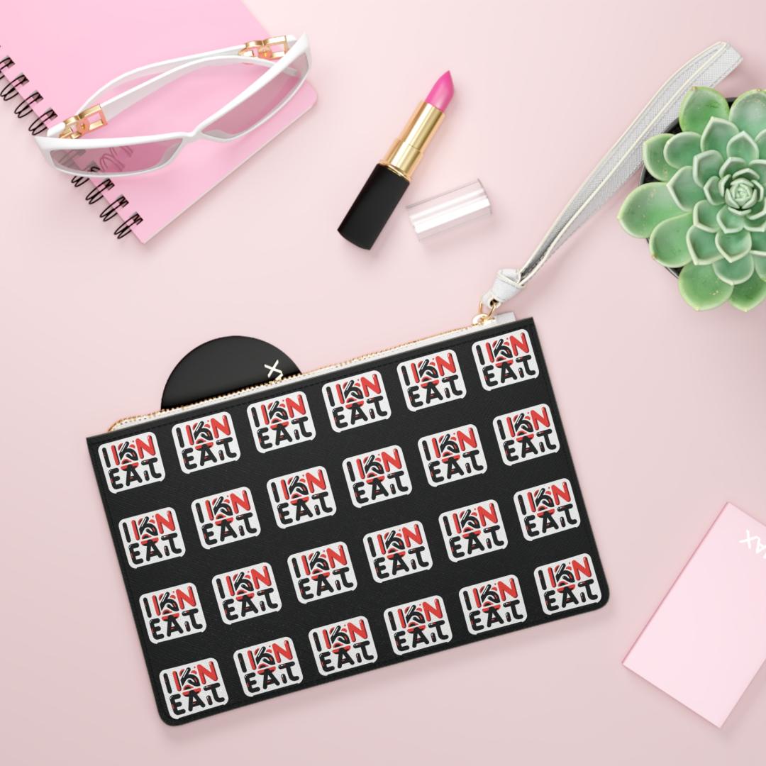 I Kan Eat, Bold Statement Clutch Bag, Fun Clutch for Food Lovers, Trendy Bag for Events, Unique Gift for Birthdays, Cute Accessory for Night Out