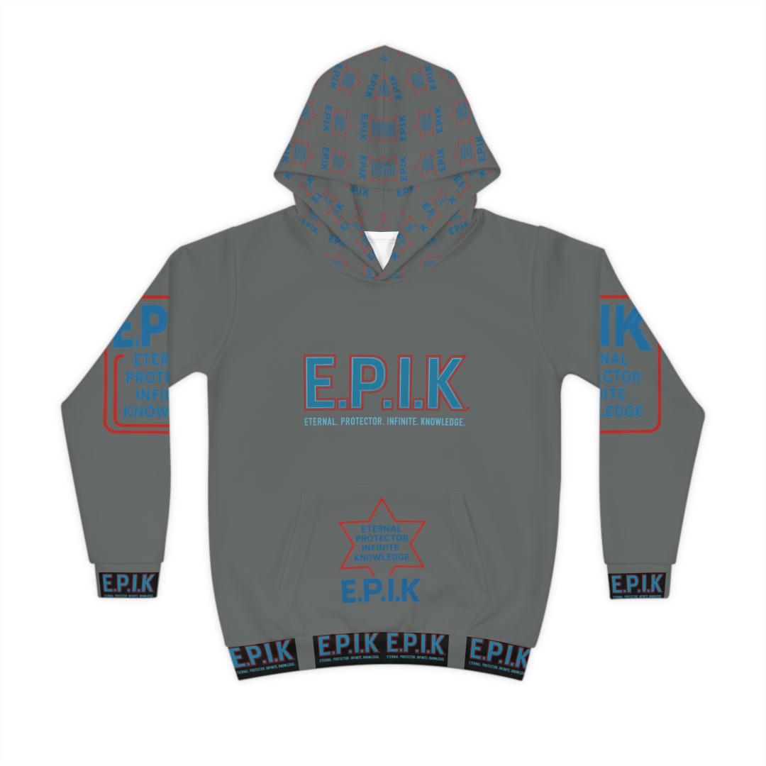 E.P.I.K. Dark Grey, Children's Hoodie - Fun, Stylish, and Unique Gift for Kids, Perfect for Birthdays, Holidays, Everyday Wear, Playtime, School