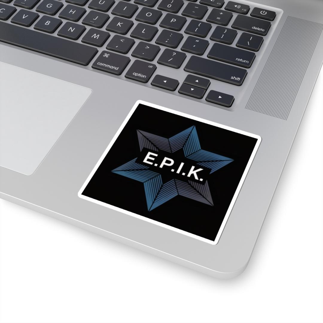 Epik Logo, Kiss-Cut Stickers, Stylish Laptop Decals, Cool Wall Art, Trendy Phone Accessories, Perfect for Gifting, Fun Party Favors