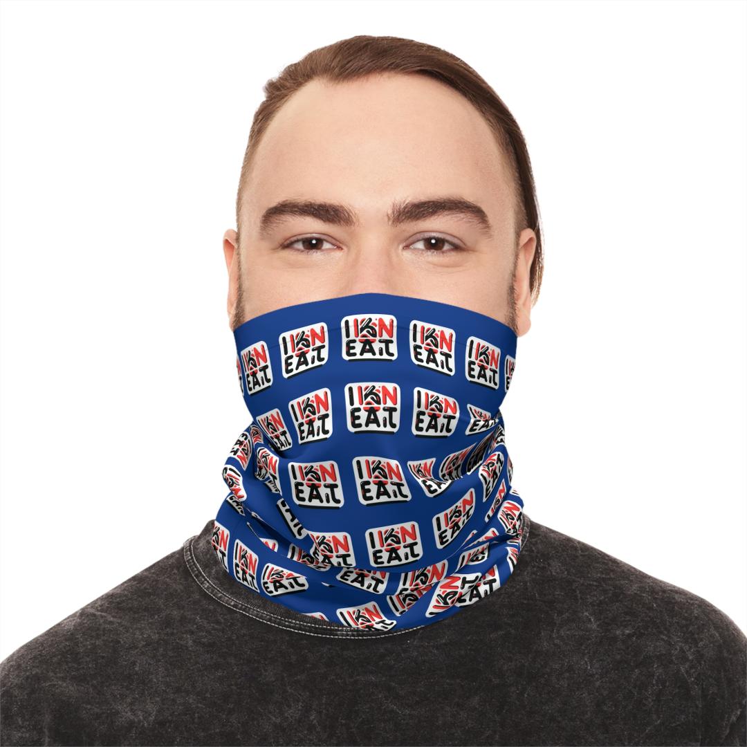 I Kan Eat, BLUE, Patriotic Neck Gaiter | I Kan Eat | Versatile Face Covering, Sports Accessory, Festivals, Outdoor Activities, Gift