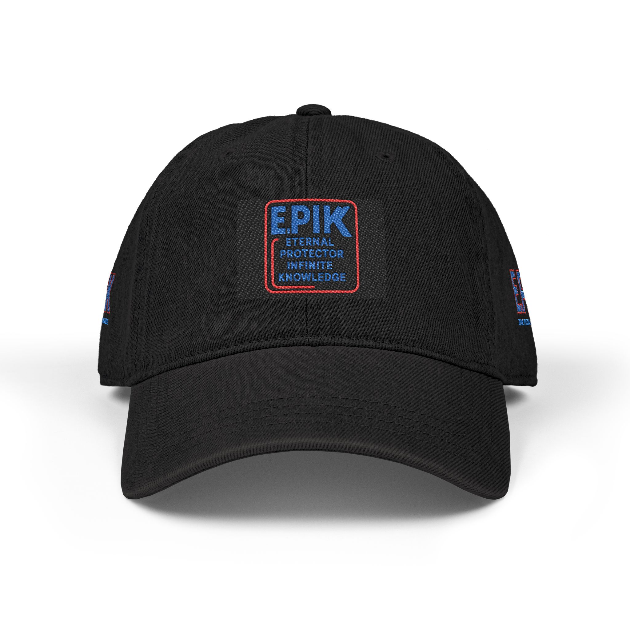 E.P.I.K. Stylish Embroidered Denim Hat, Unisex Cap, Trendy Accessories, Casual Outfit, Great for Events and Gifting