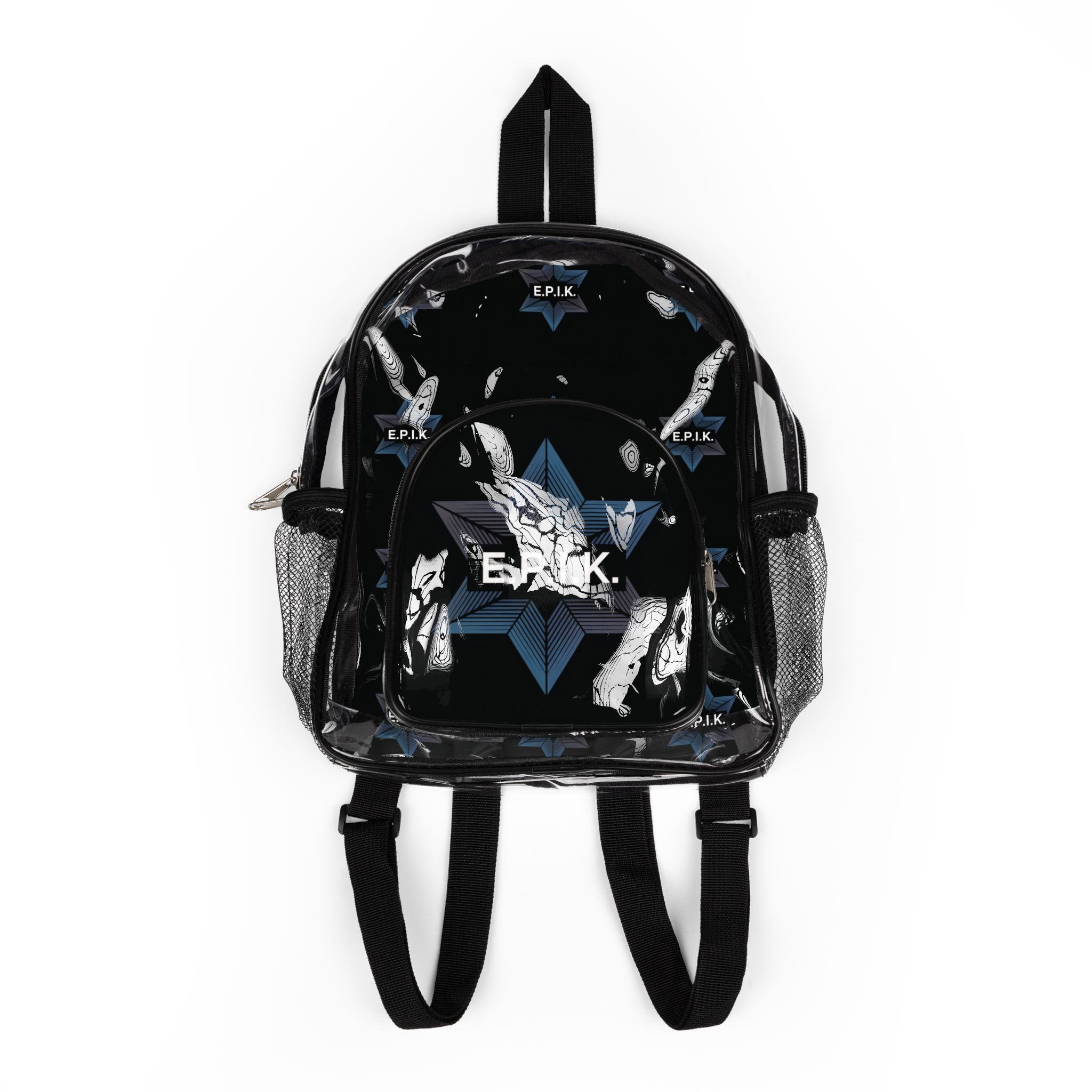 EPIK logo, Clear Stadium Backpack - Stylish, Clear Bag for Events, Festivals, Sports, and Everyday Use | Transparent Tote | Great Gift
