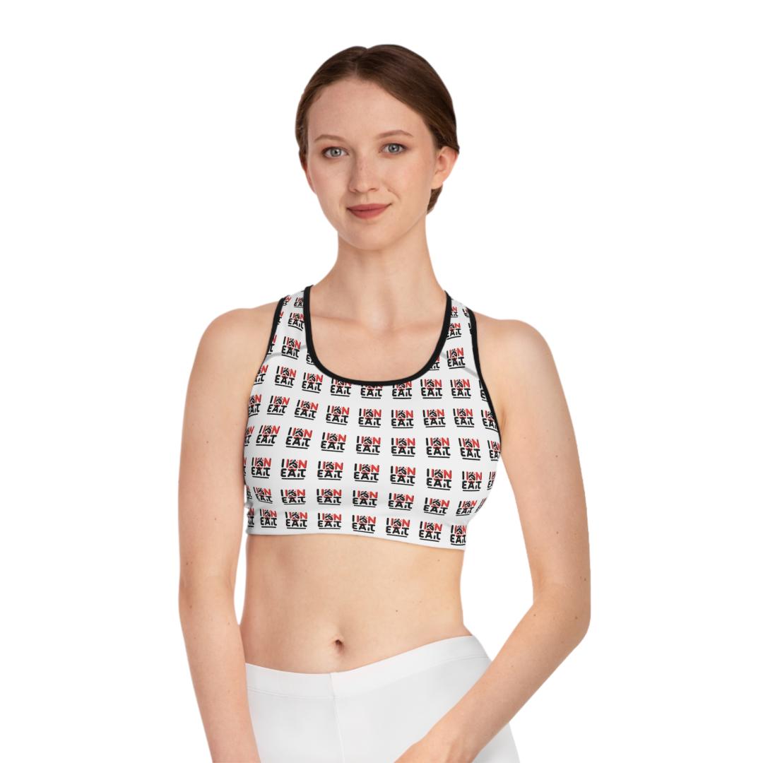 I Kan Eat, Sports Bra - Motivational Workout Gym Wear, Fitness Apparel, Activewear, Gift For Foodies, Stylish Training Top