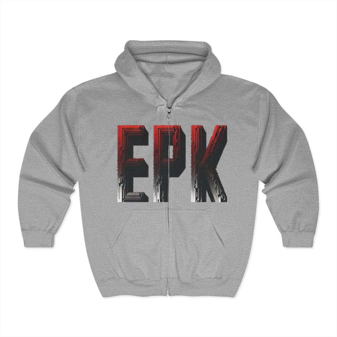 Epik Design Stylish Unisex Zip Hoodie With Epik Design, Casual Streetwear, Gifts For Music Lovers, Fall Fashion, Comfortable Layering