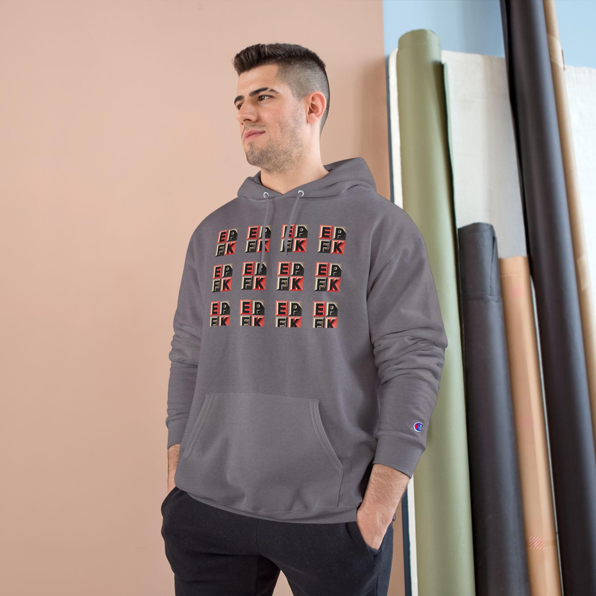 Epik Design Champ Trendy Graphic Hoodie For Stylish Comfort, Casual Streetwear, Unique Gift Idea For Friends, Perfect For All Seasons, Statement Fashion