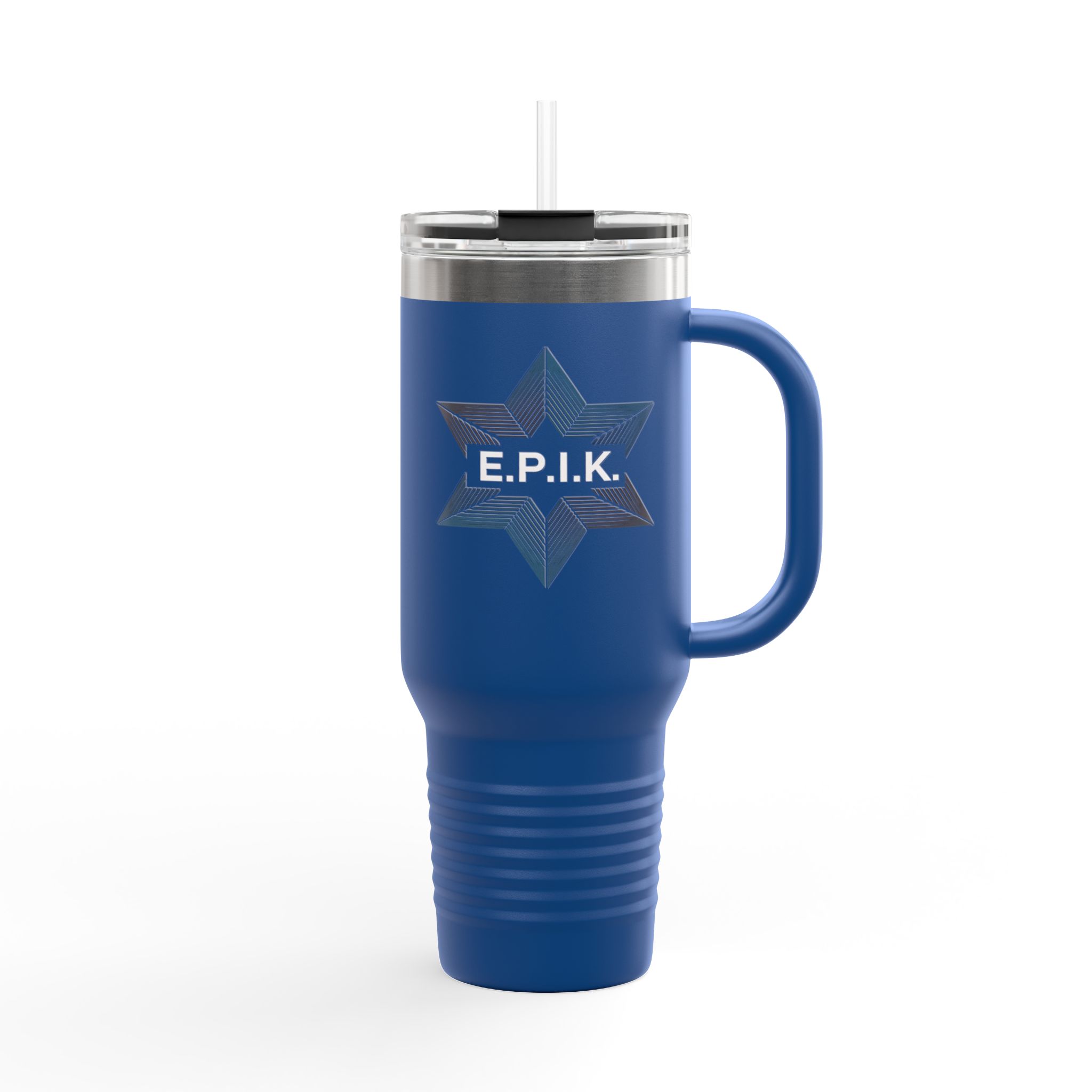 Epik Logo, Insulated Travel Mug With Straw, 40oz - Perfect For Coffee Lovers, Outdoor Enthusiasts, And On-the-go Hydration, Great For Gifts & Holidays